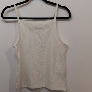 Madewell Cream Ribbed Sleeveless Camisole